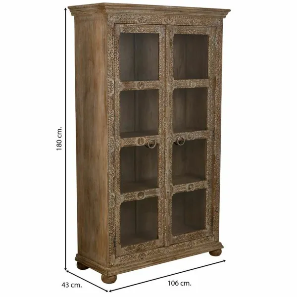 Displejaj stends Alexandra House Living Stikls Dzelzs Mango koks 43 x 180 x 106 cm