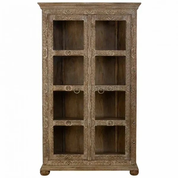 Displejaj stends Alexandra House Living Stikls Dzelzs Mango koks 43 x 180 x 106 cm