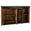 Bufete Alexandra House Living Melns Stikls Mango koks 40 x 100 x 170 cm
