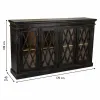 Bufete Alexandra House Living Melns Stikls Mango koks 40 x 100 x 170 cm