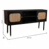 Bufete Alexandra House Living Melns Priede Koks MDF 38 x 81 x 152 cm