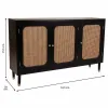 Sivupöytä Alexandra House Living Musta mänty Puu MDF 38 x 91 x 152 cm