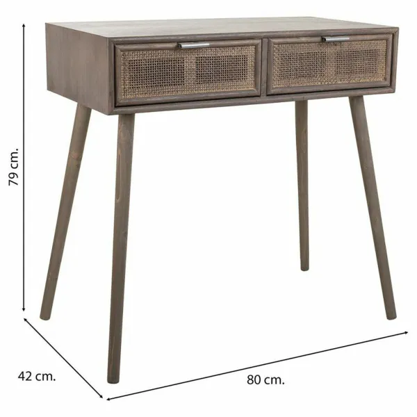 Stalas su stalčiais Alexandra House Living Pilka 42 x 79 x 80 cm