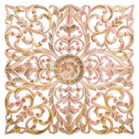 Sienų dekoracija Alexandra House Living Balta Medžio MDF 2 x 90 x 90 cm