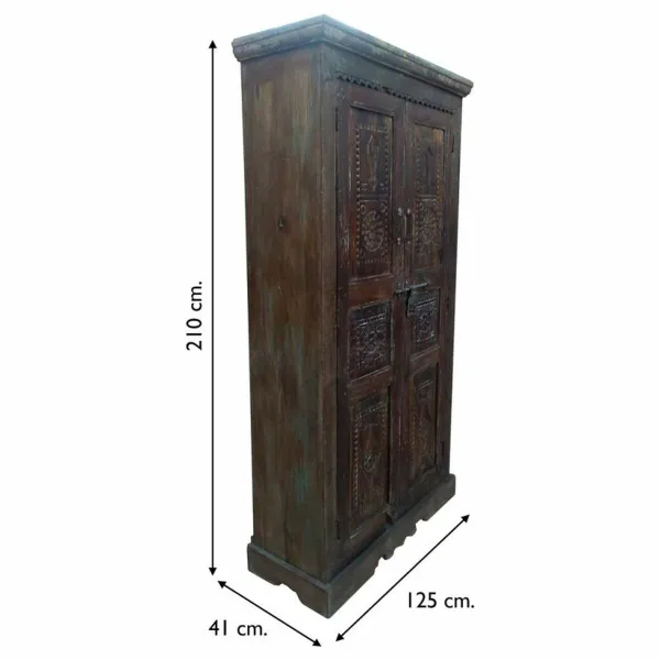 Spintelė Alexandra House Living Ruda Perdirbta Mediena 41 x 210 x 125 cm