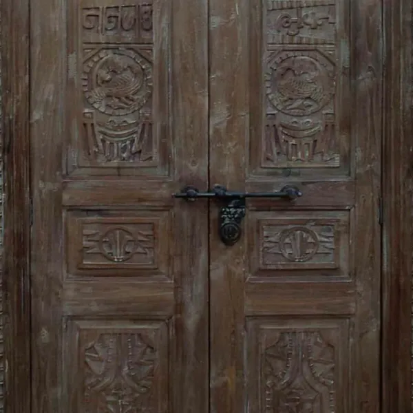 Skapītis Alexandra House Living Brūns Pārstrādāta Koks 45 x 220 x 121 cm