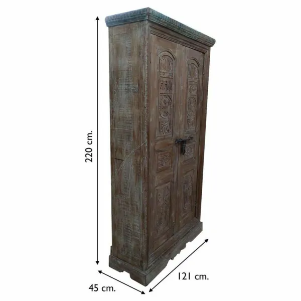 Skapītis Alexandra House Living Brūns Pārstrādāta Koks 45 x 220 x 121 cm
