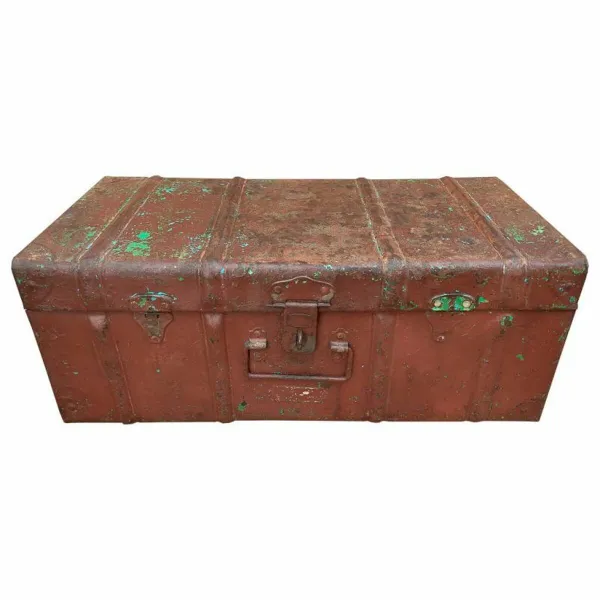 Decorative suitcase Alexandra House Living Brown Iron Traditional style 31 x 23 x 58 cm