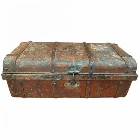 Dekoratyvinis lagaminas Alexandra House Living Ruda Geležis Tradicinis stilius 42 x 30 x 76 cm
