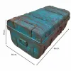 Dekoratyvinis lagaminas Alexandra House Living Mėlyna Geležis Tradicinis stilius 36 x 19 x 66 cm