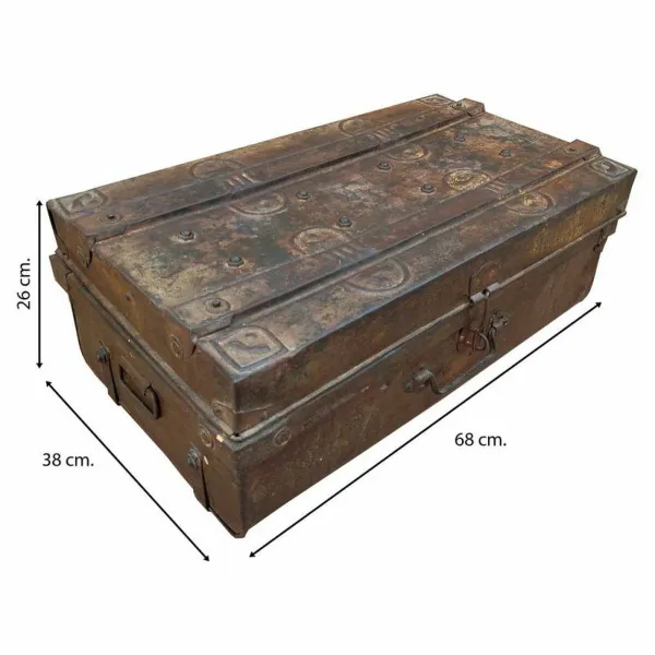 Dekoratīvs čemodāns Alexandra House Living Brūns Dzelzs Tradicionālais stils 38 x 26 x 68 cm