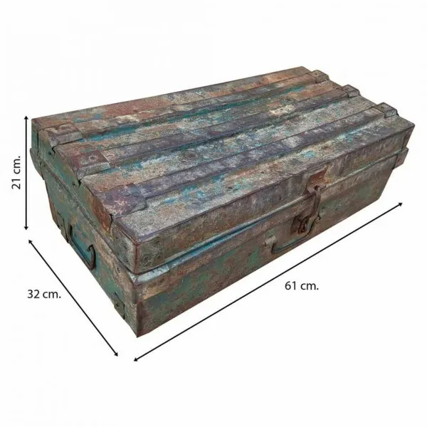 Dekoratyvinis lagaminas Alexandra House Living Ruda Geležis Tradicinis stilius 32 x 21 x 61 cm