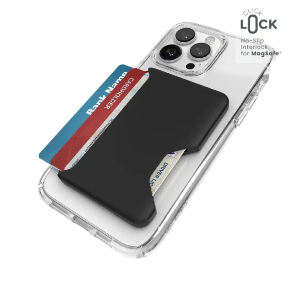Speck ClickLock Wallet For MagSafe - Magnetic MagSafe Wallet (Black)