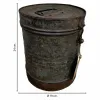 Decorative canister Alexandra House Living Brown Iron Traditional style 19 x 24 x 19 cm