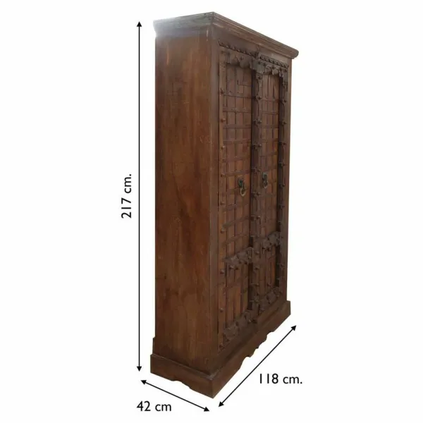 Kaappi Alexandra House Living Ruskea Recycled Wood 42 x 217 x 118 cm
