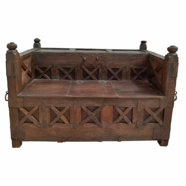 Penkki Alexandra House Living Ruskea Mangopuu 84 x 99 x 144 cm