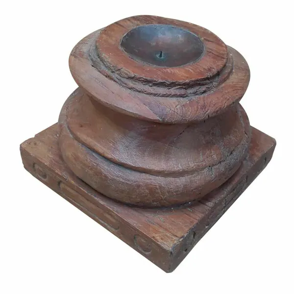 Svece Alexandra House Living Brūns Pārstrādāta Koks 26 x 23 x 26 cm