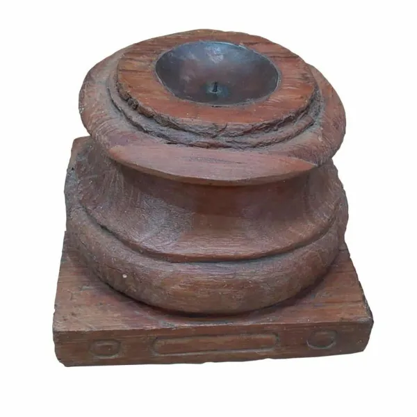 Candlestick Alexandra House Living Brown Recycled Wood 26 x 23 x 26 cm