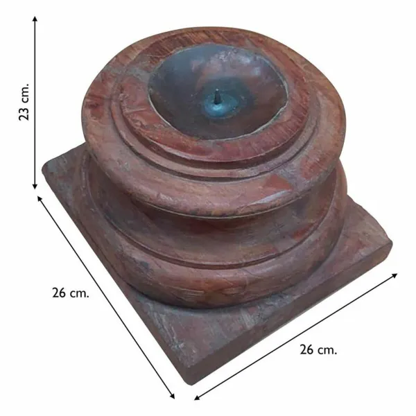 Candlestick Alexandra House Living Brown Recycled Wood 26 x 23 x 26 cm