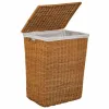 Pyykkikori Alexandra House Living Ruskea Polyesteri Rottinki 33 x 59 x 47 cm 51 x 40 x 26 cm 2 Kappaletta