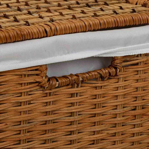 Laundry basket Alexandra House Living Brown Polyester Rattan 33 x 59 x 47 cm 51 x 40 x 26 cm 2 Pieces