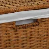 Laundry basket Alexandra House Living Brown Polyester Rattan 33 x 59 x 47 cm 51 x 40 x 26 cm 2 Pieces