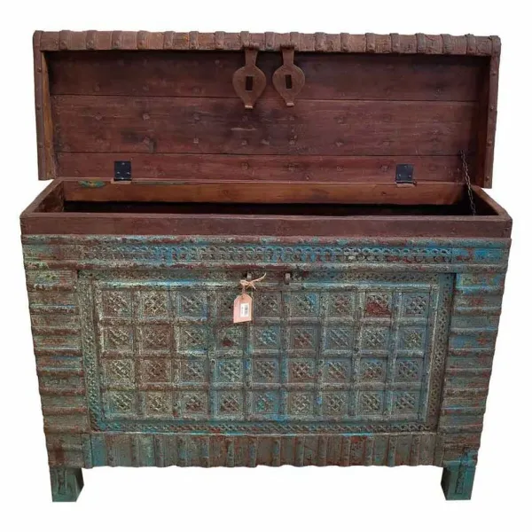 Chest Alexandra House Living Blue Mango wood 44 x 90 x 132 cm