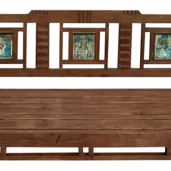 Bench Alexandra House Living Brown Recycled Wood 58 x 95 x 183 cm