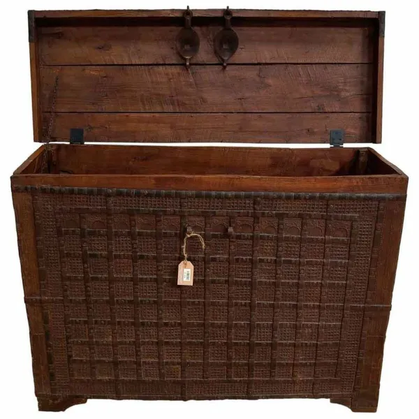 Arkku Alexandra House Living Ruskea Mangopuu 46 x 91 x 130 cm