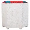 Stool Alexandra House Living White Mango wood 46 x 41 x 46 cm