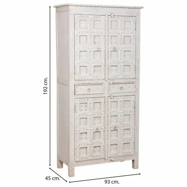 Garderobe Alexandra House Living Balts Mango koks 93 x 192 x 45 cm