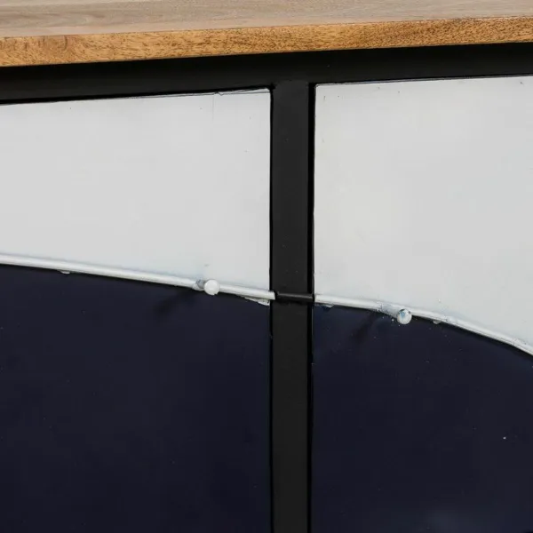 Indauja Alexandra House Living Balta Natūralus Tamsiai mėlyna Metalinis Mango mediena 50 x 50 x 183 cm