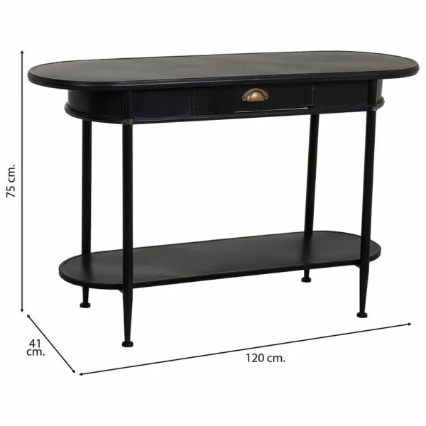 Stalas su stalčiais Alexandra House Living Juoda 41 x 75 x 120 cm