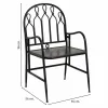 Dining Chair Alexandra House Living Black 56 x 96 x 55 cm