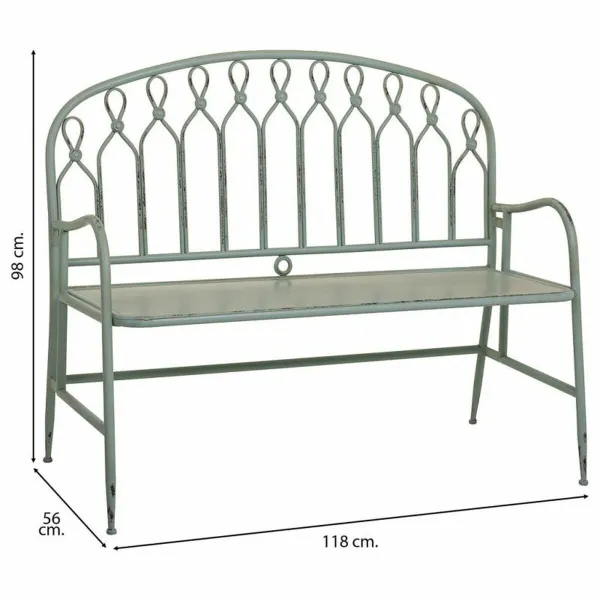 Suoliukas Alexandra House Living Žalia Metalinis 56 x 98 x 118 cm