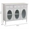 Bufete Alexandra House Living Balts Metāls Stikls 40 x 80 x 100 cm