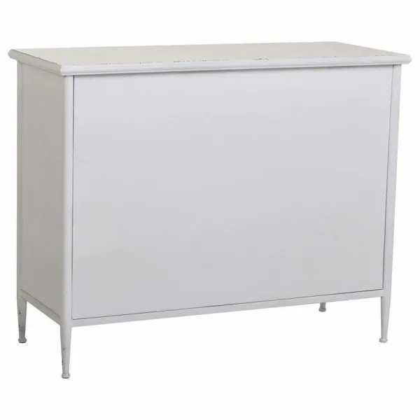 Bufete Alexandra House Living Balts Metāls Stikls 40 x 80 x 100 cm