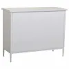 Sideboard Alexandra House Living White Metal Glass 40 x 80 x 100 cm