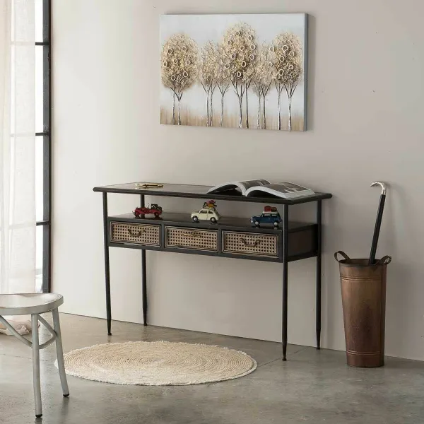 Stalas su stalčiais Alexandra House Living Ruda 42 x 80 x 122 cm