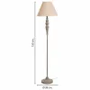 Lattialamppu Alexandra House Living Valkoinen Harmaa 220-240 V 38 x 150 x 38 cm