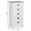 Chest of drawers Alexandra House Living Natural Wood Metal 95 x 40 x 50 cm