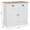 Hall Table with Drawers Alexandra House Living White Brown 39 x 80 x 82 cm