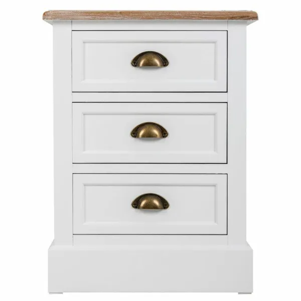 Ночной столик Alexandra House Living Белый Коричневый 35 x 60 x 45 cm