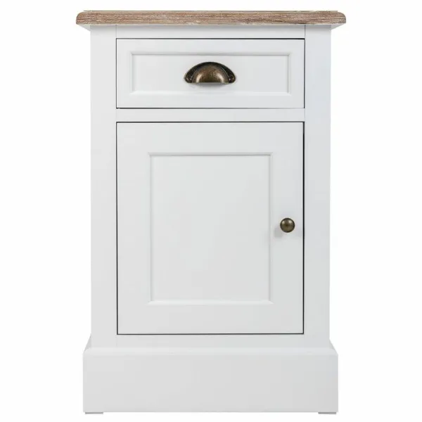 Ночной столик Alexandra House Living Белый Коричневый 35 x 63 x 41 cm