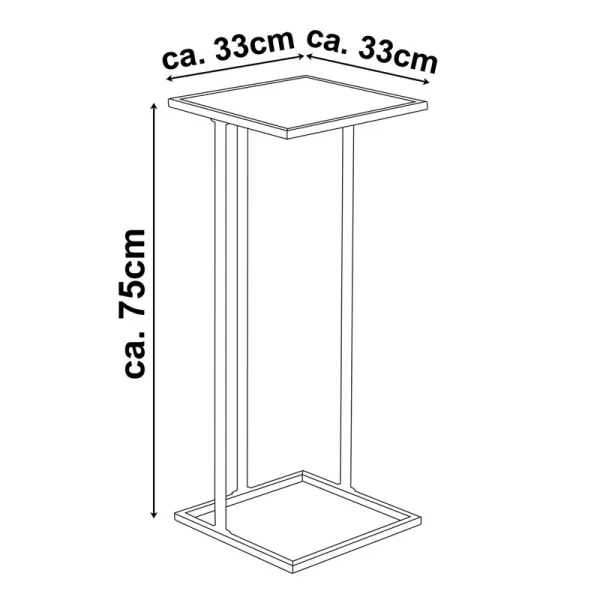 Arti Casa - Side table, helper (Black)