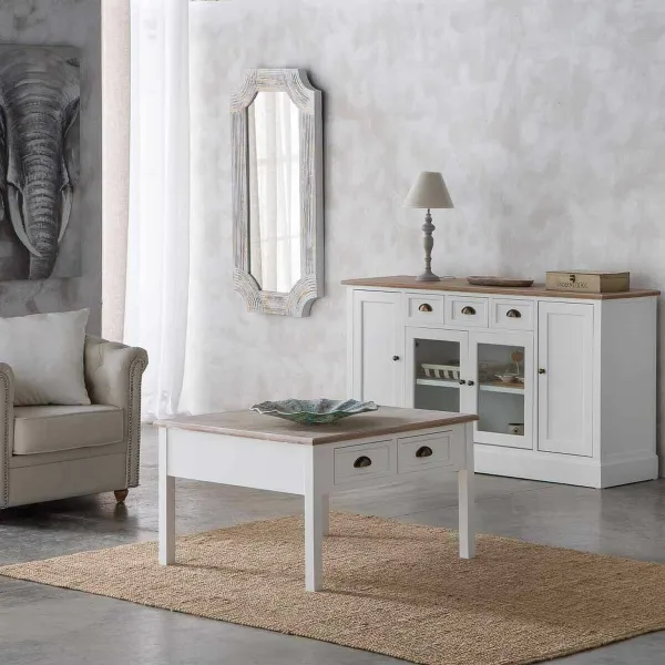 Кофейный столик Alexandra House Living Белый Коричневый 80 x 50 x 80 cm