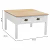 Кофейный столик Alexandra House Living Белый Коричневый 80 x 50 x 80 cm