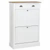 Шкафчик для обуви Alexandra House Living Белый Коричневый 33 x 120 x 80 cm