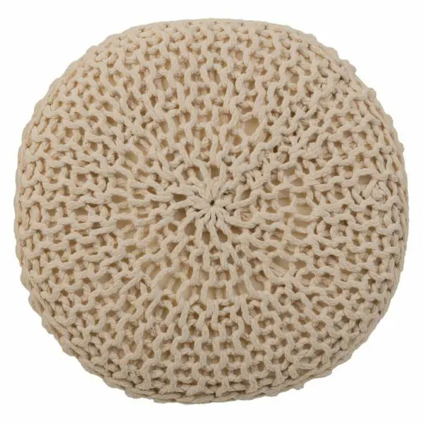 taburete Alexandra House Living Krēmkrāsa Bambuss Ciedra Sūklis Koks MDF 32 x 44 x 32 cm