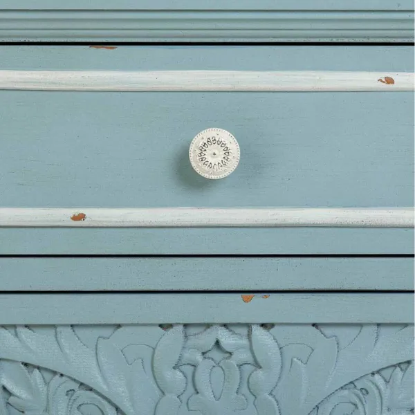 Ночной столик Alexandra House Living Синий Белый 32 x 74 x 46 cm